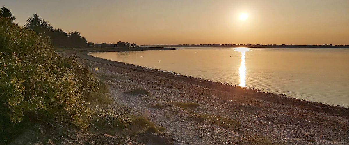 Sonnenuntergang in Farsø, Dänemark