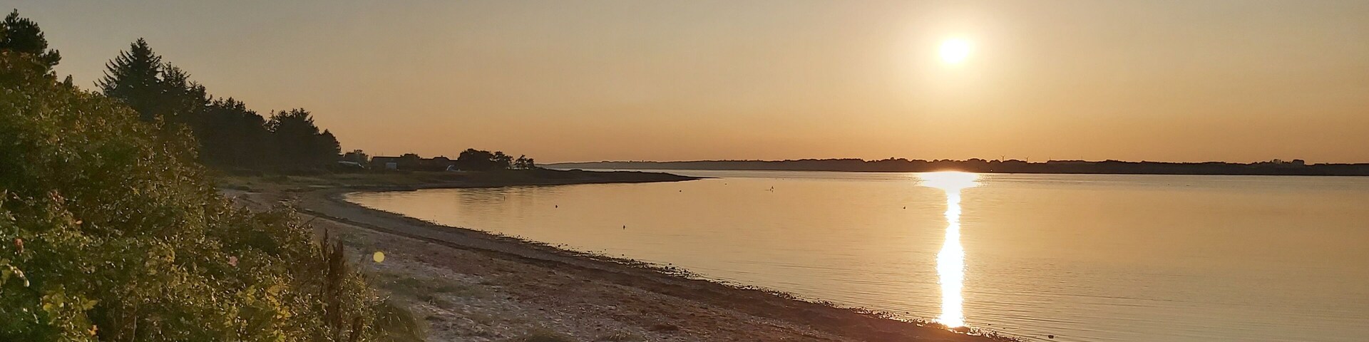 Sonnenuntergang in Farsø, Dänemark