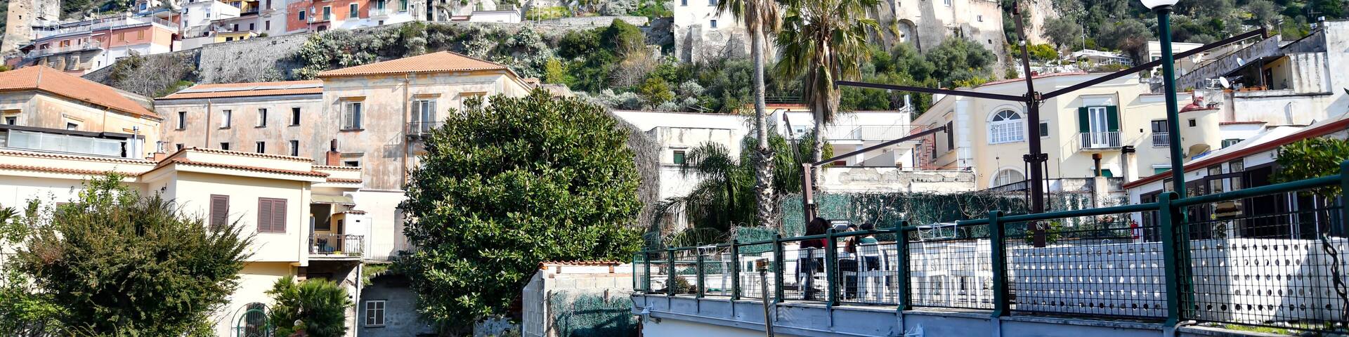 Panoramic view of Sarno, town in the province of Naples, Italy.