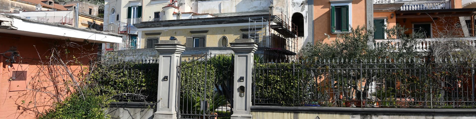 Panoramic view of Sarno, town in the province of Naples, Italy.