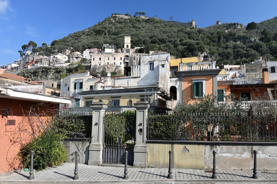 Panoramic view of Sarno, town in the province of Naples, Italy.