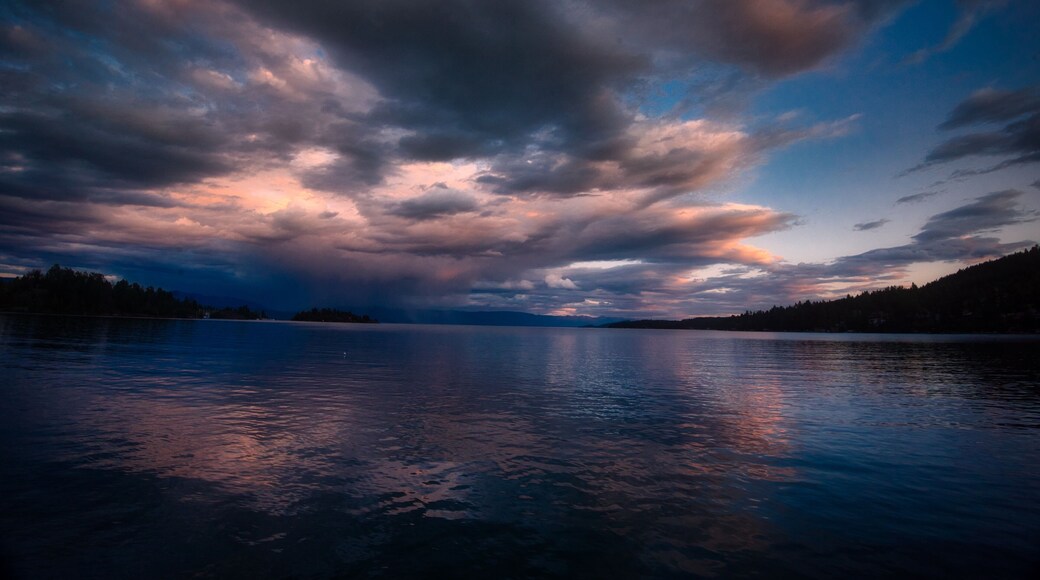Sunset over the lake