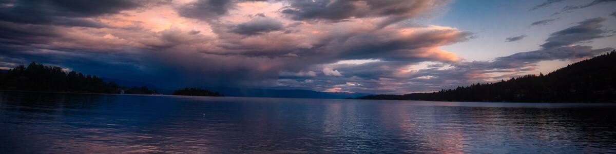 Sunset over the lake