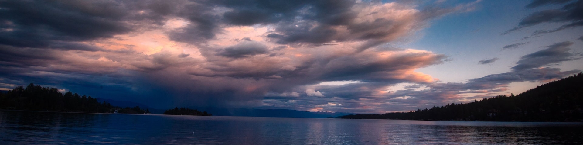 Sunset over the lake