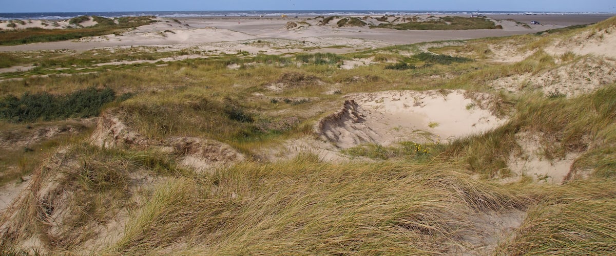 A sunny day on the Beach on Romo island in the Wadden Sea Next to Jutland