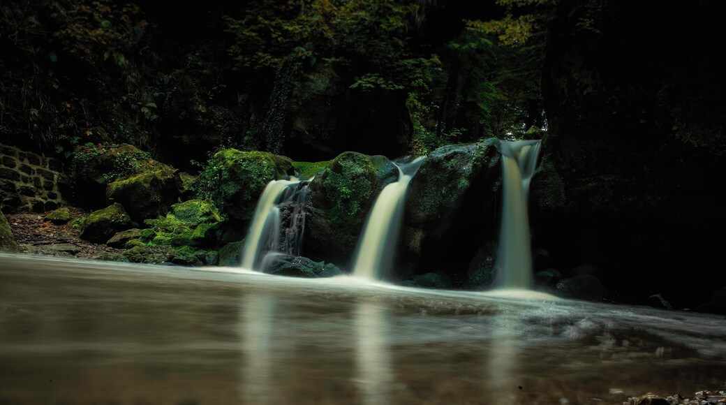 Triple waterfall in Luxembourg