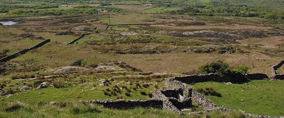 View west from near the Viewpoint Looking over the coastal hinterland to Cardigan Bay and Llŷn.