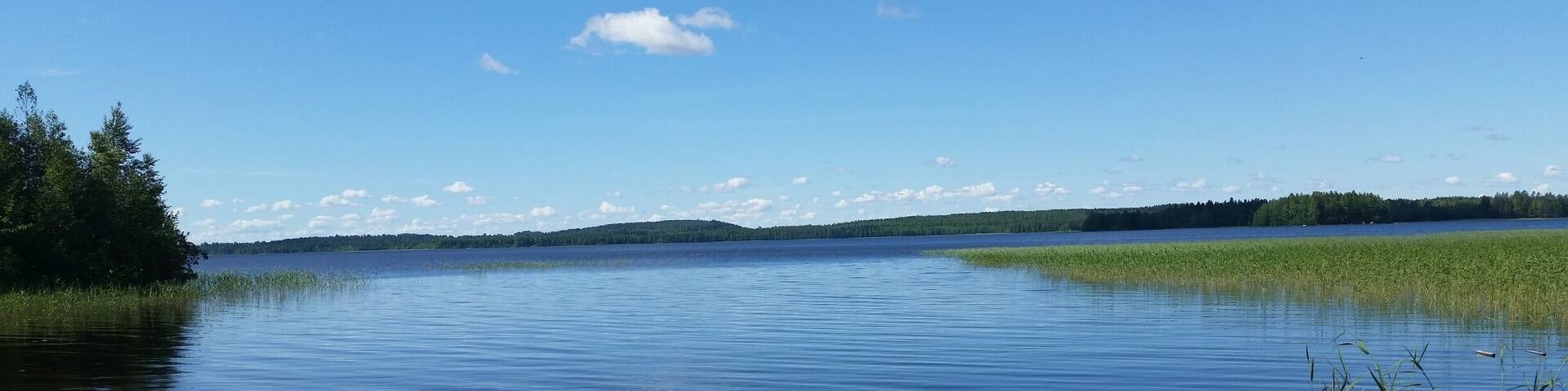 What a view! Visiting the bf's summer home in Viitasaari, Finland. #beautiful #finland #blue