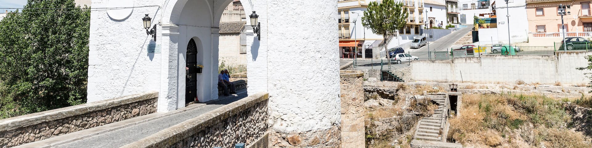 la Virgen bridge over Cubillas River in Pinos Puente town, Granada, Spain