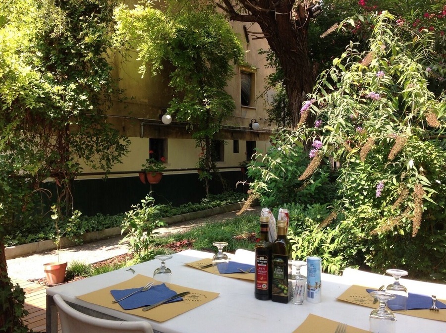 Beautiful spot in the back courtyard. Service, not as much, but an enjoyable way to spend an hour in Venice.
