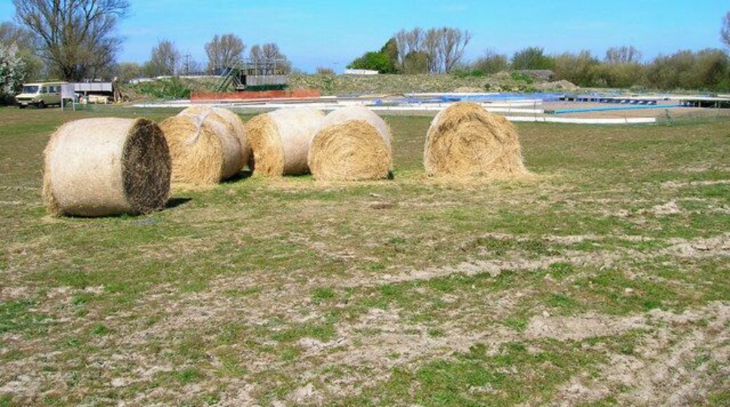 Race Track near Eden House. Not sure what this one is for, plenty of jumps and tight bends with a small marshal's stand at the back. This is next to Wenham's Lane as it turns south away from Ivychurch.