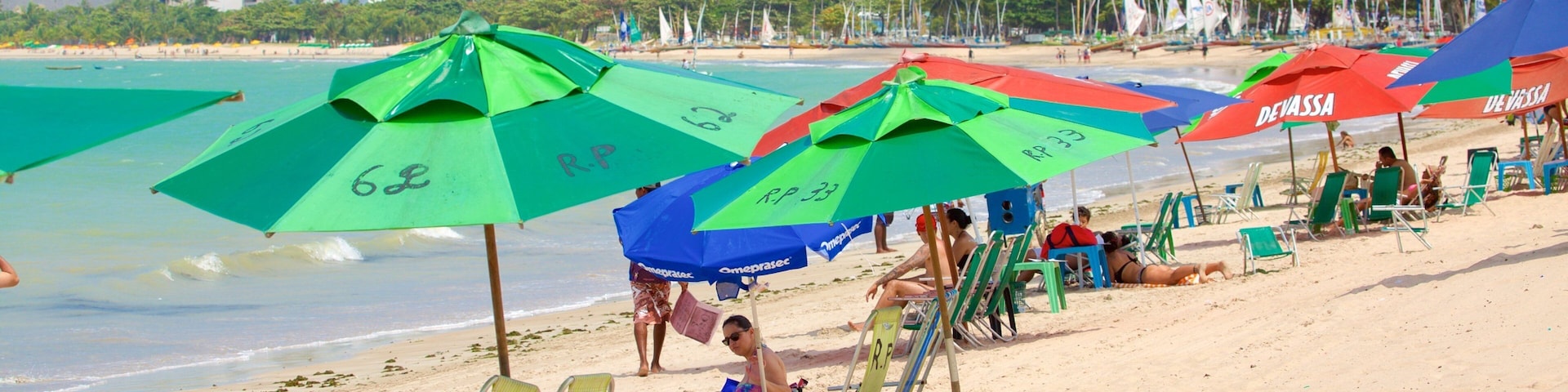 Pajucara Beach featuring general coastal views, skyline and a coastal town