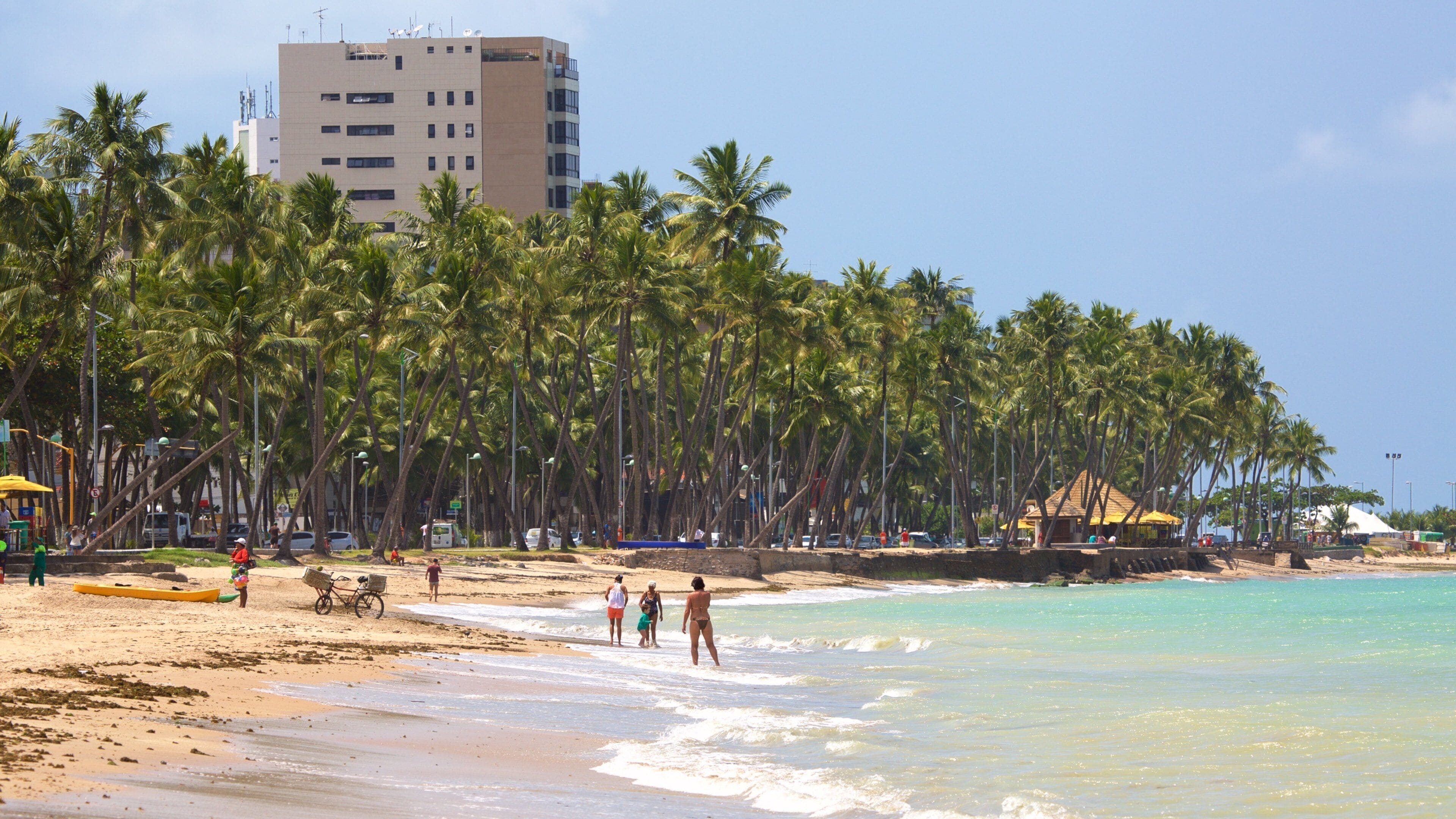 Pajucara Beach showing general coastal views, a coastal town and tropical scenes