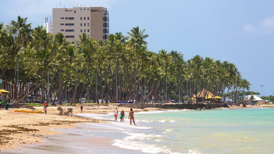 Pajucara Beach showing general coastal views, a coastal town and tropical scenes