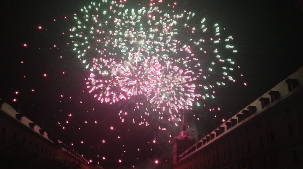 August 15th every year. FIreworks are launched at midnight as a closing ceremony of the San Lorenzo festivities, which take place the week before that last day. Everybody stands at the big open area next to the Royal Palace and Monastery, while the show begins, by the rythm of music. It is a great and exiting entertainment, located in a beautiful place! Must watch ;) #lifeatexpedia #fireworks #lights #novembercontest #elescorial