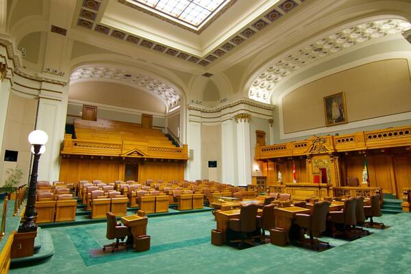 Saskatchewan Legislative Building featuring interior views, heritage elements and heritage architecture