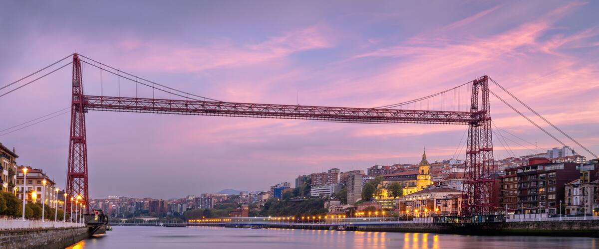 Panoramic View of the Bridge of Bizkaia, Portugalete, Spain