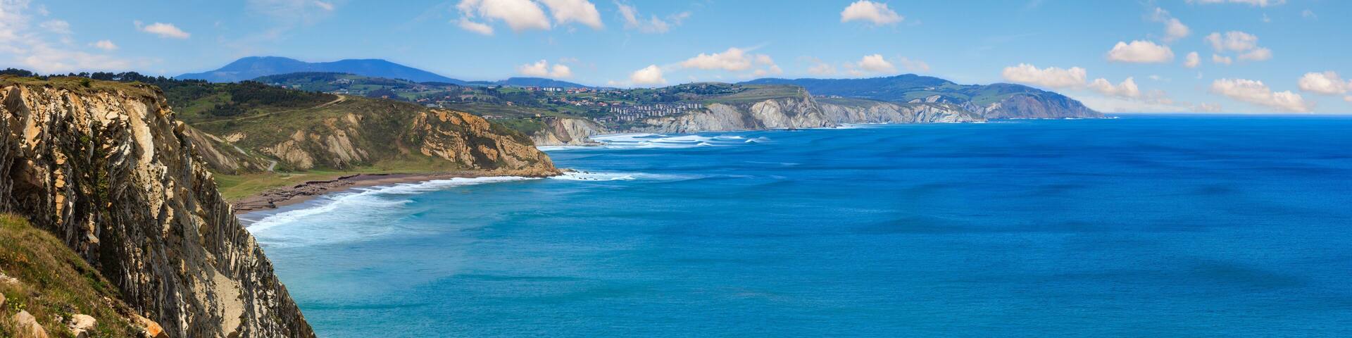 Summer ocean coastline view (Spain).