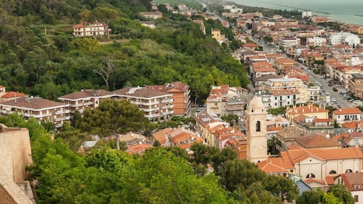 Aerial View of Cupra Marittima and the Adriatic Sea from Cupra Alta