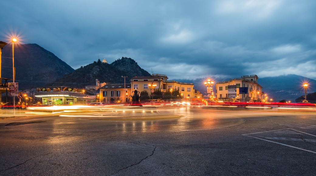 Lights of Piazza Garibaldi, Sora, Ciociaria, Italy