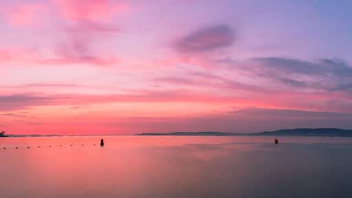 Colorful sunset on the coast