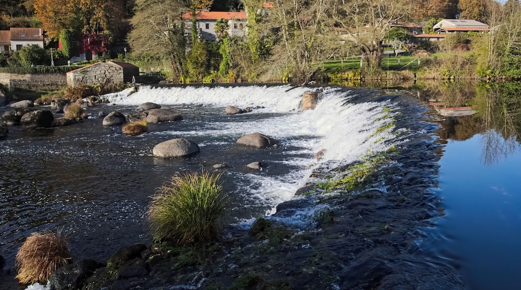 Mills and pazo (palace) in Ponte Maceira (Portor), Galicia, Spain.