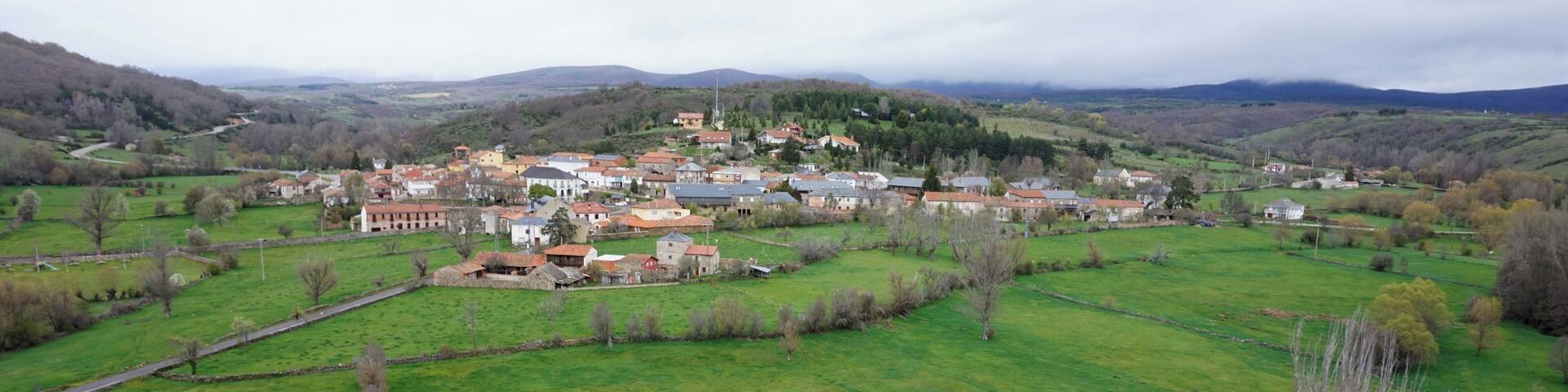 Aerial view of Riello from South (LeĂłn, Spain). Picture taken by Smart Drone with a drone.