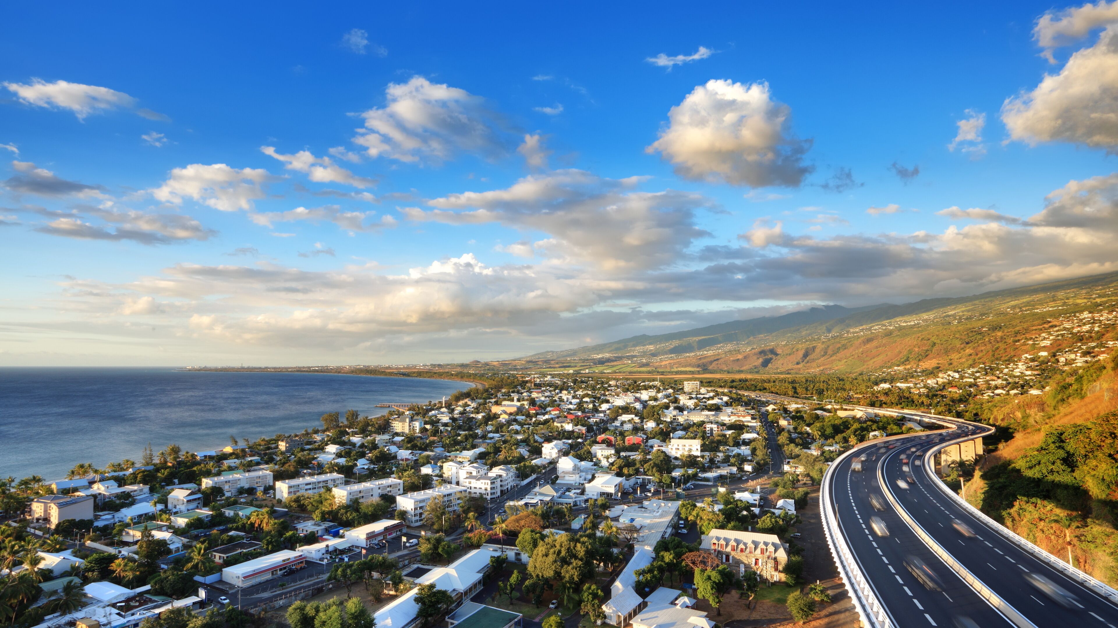 Panorama de la baie de St-Paul, La Réunion.