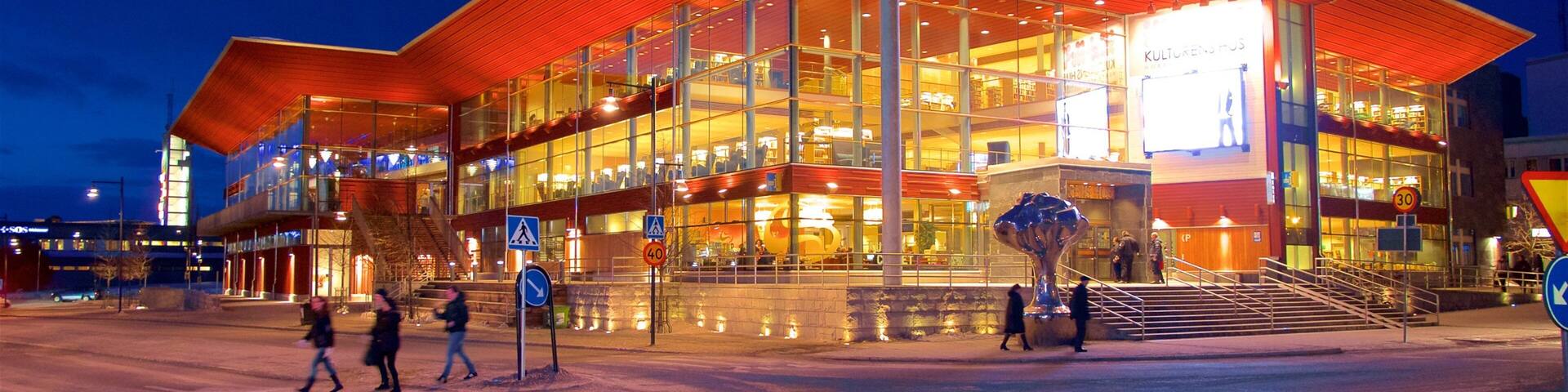 Lulea montrant neige et scĂšnes de nuit