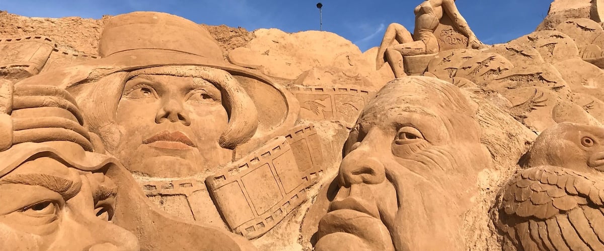 Film sand sculpture