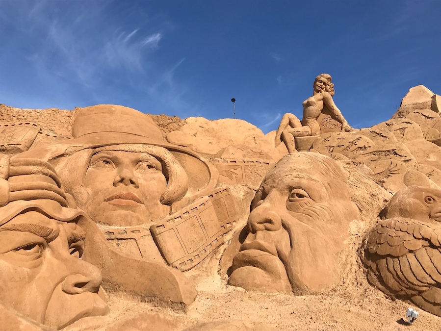Film sand sculpture
