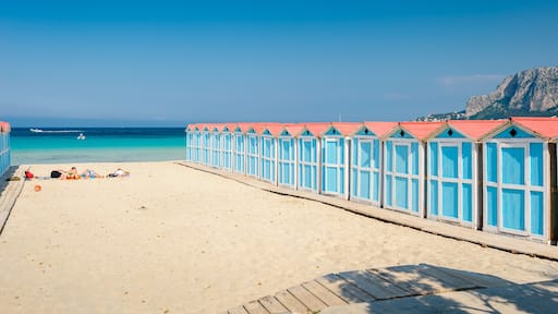 Changing cabins on Mondello beach, Sicily.