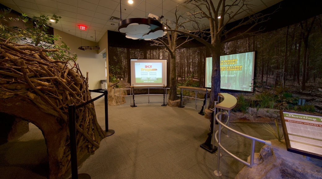 Go Fish Education Center showing interior views and marine life