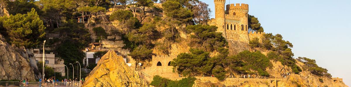 Castell Platja in Lloret de Mar in a beautiful summer day, Costa Brava, Catalonia, Spain, Shutterstock ID 1112666954, SF SSA Case with Manager Approval: Case 07151371, Job: Prepay credit, Client/Licen