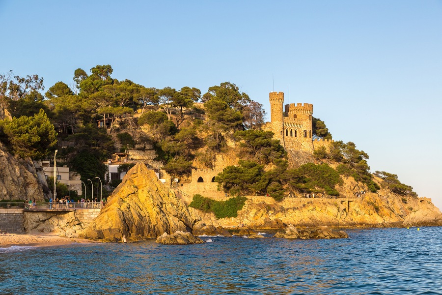 Castell Platja in Lloret de Mar in a beautiful summer day, Costa Brava, Catalonia, Spain, Shutterstock ID 1112666954, SF SSA Case with Manager Approval: Case 07151371, Job: Prepay credit, Client/Licen