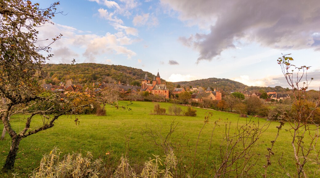 A general view of Collonges-la-Rouge in Correze, France