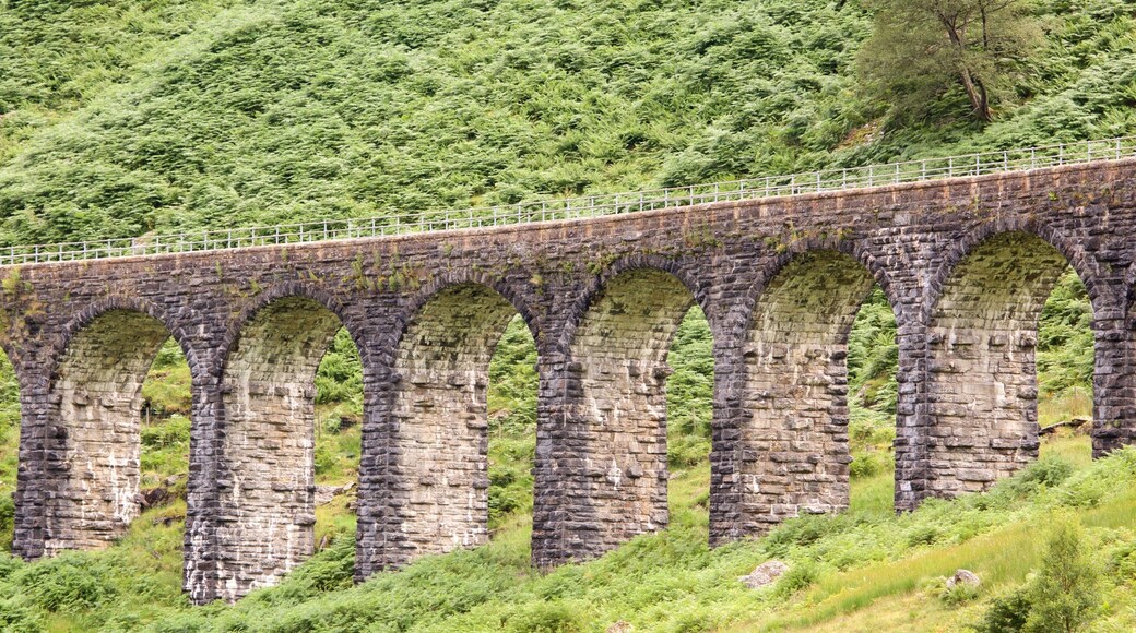 Lochearnhead som inkluderar en bro och historiska element