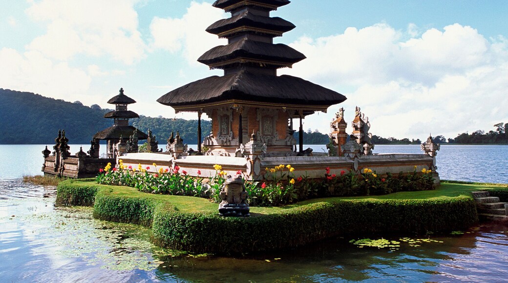 Hindu Temple Floating on a Lake, Pura Ulu Danau, Bali, Indonesia