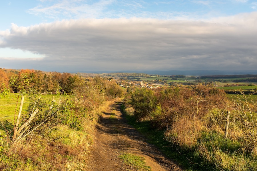 View of the village of Somme-Leuze in the Belgian Ardennes