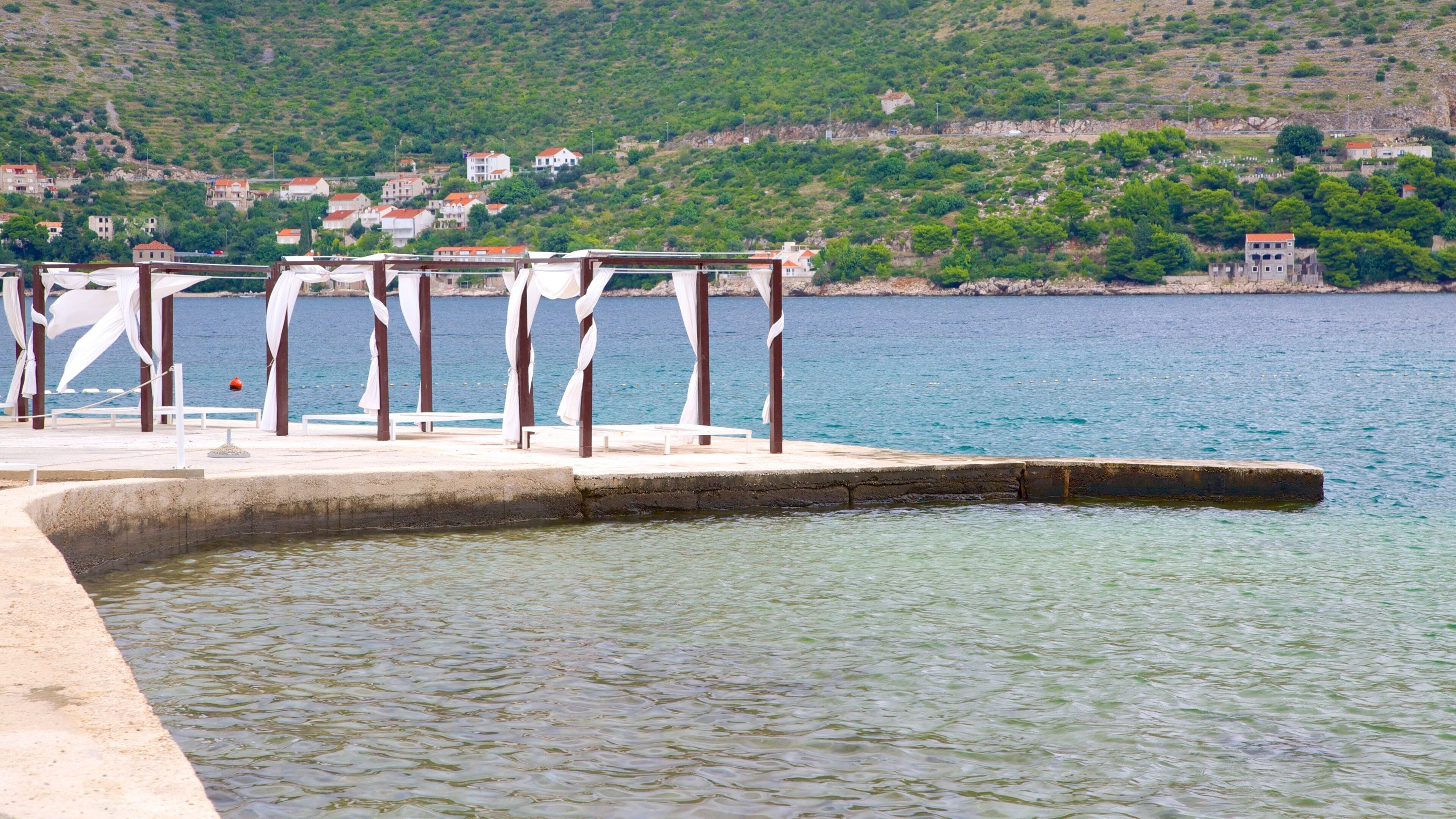 Copacabana-stranden som viser innsjø