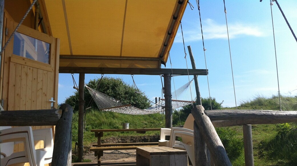 This is "glamping "... glamorous camping.