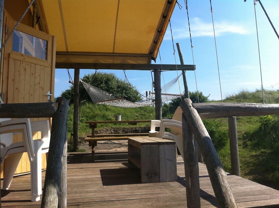 This is "glamping "... glamorous camping.