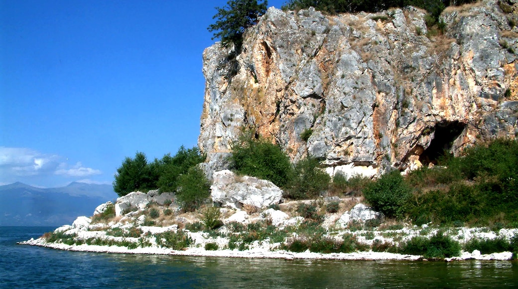 Island Golem Grad on Lake Prespa, Macedonia
