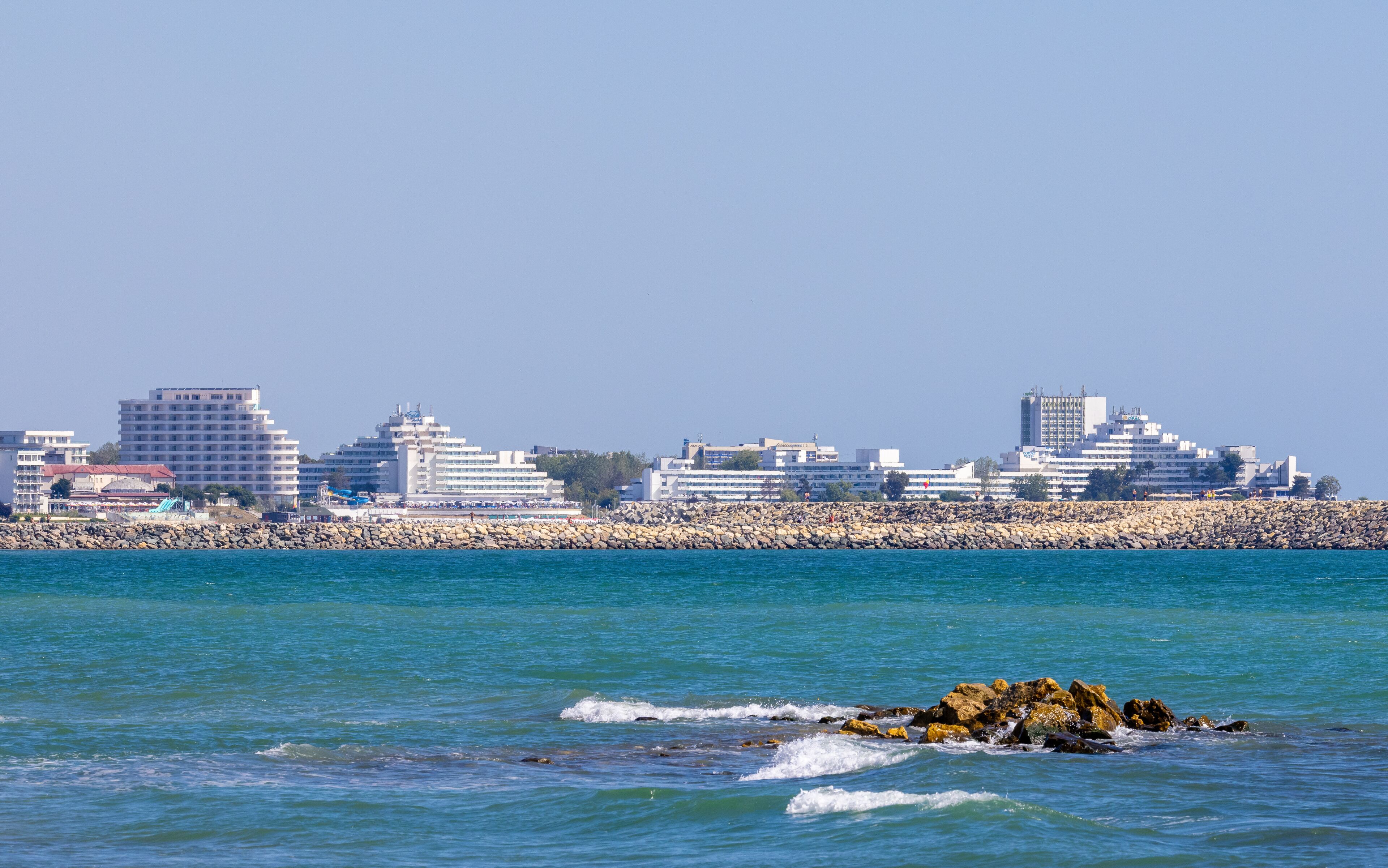 Landscape with Cap Aurora resort in Constanta county - Romania. It is a resort on the Black Sea
