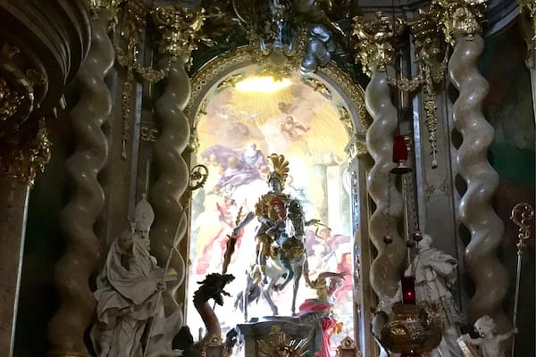 Not much from the outside, but step inside to see a spectacular "back-lit" altar showing St George slaying the dragon.