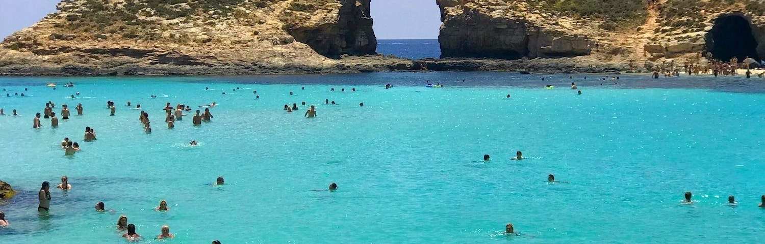 June 2018
At the crowded Comino Beach between Malta and Gozo