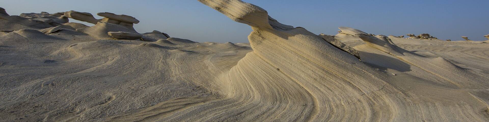 sand formations in a desert near Abu Dhabi