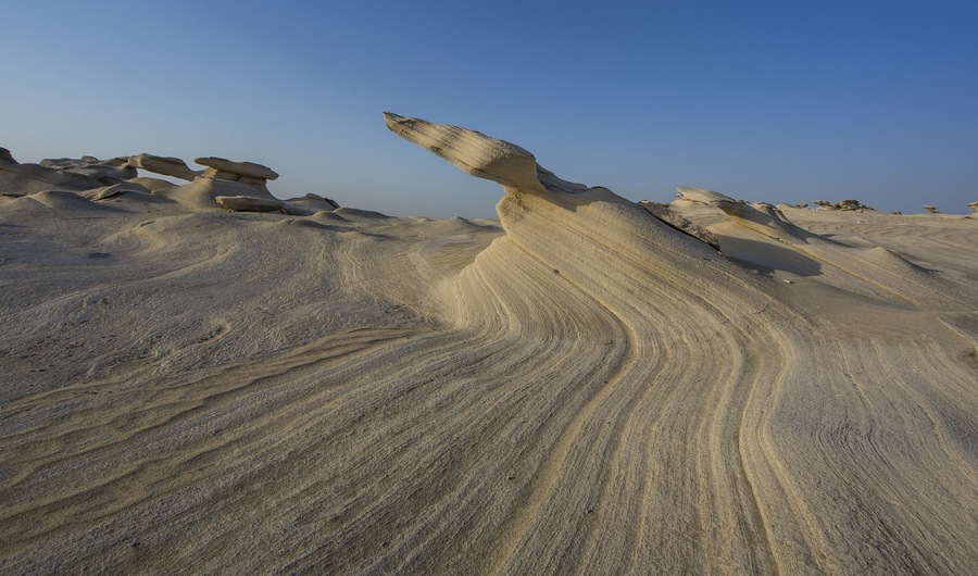 sand formations in a desert near Abu Dhabi