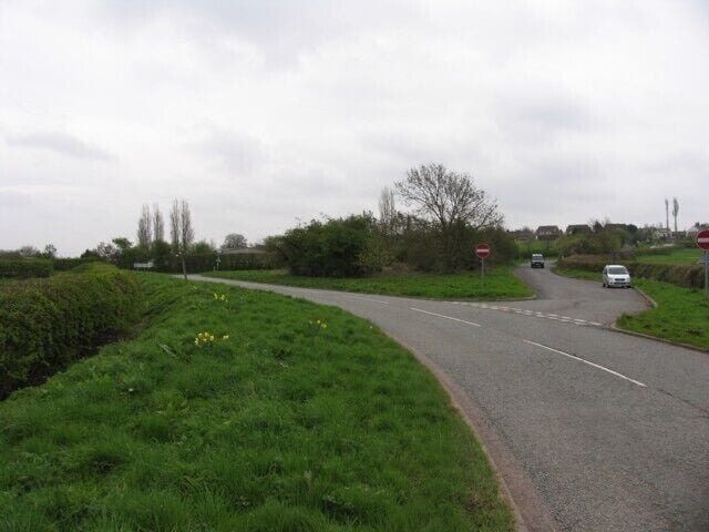 Shilton Road/A47 junction The A47 to Leicester descends from Earl Shilton on the right and off to the left centre.