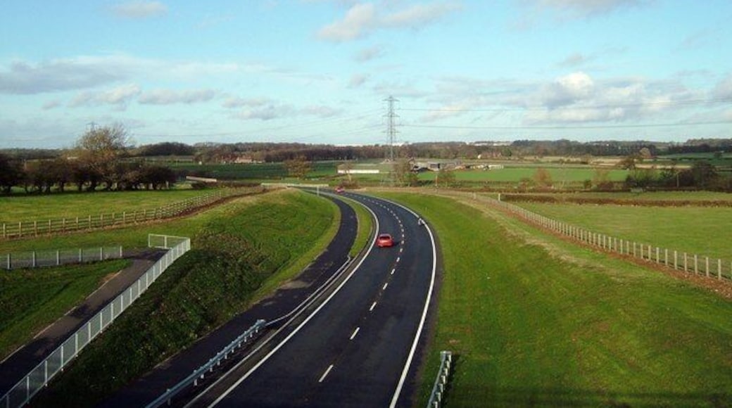 A47 Earl Shilton Bypass New bypass around the town of Earl Shilton named Clickers Way. Photo taken from Thurlaston Lane. Shared use path for pedestrians and cyclists runs the length of the bypass seen here on the left with access from Thurlaston Lane.
